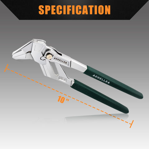 ACCELLEA tongue and groove pliers offer adjustable opening up to 2 inches.
