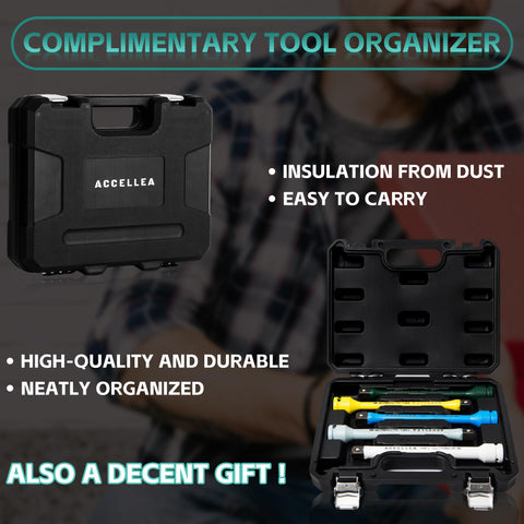 ACCELLEA torque extension set ideal for tire repair applications with accessible reach.