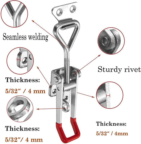 Accessbuy toggle latch with 1320 lbs holding capacity provides strong retention.