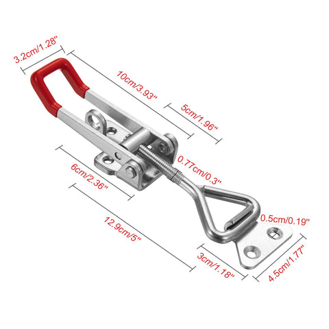Accessbuy adjustable lever controls tightness from 2.6 to 3.3 inches.