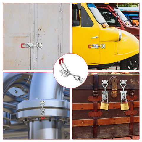 Accessbuy heavy-duty clamp secures smoker lids, tool boxes, and cases reliably.