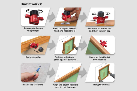 Accu Mount Tools recessed marking pad keeps the surface clean while marking.