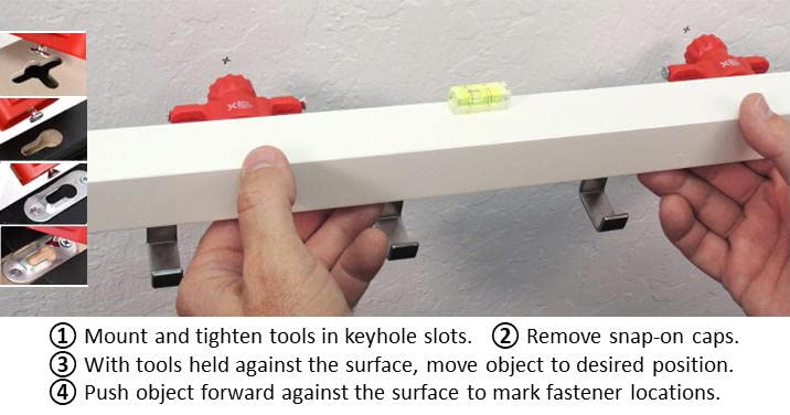 Accu Mount Tools self-inking marker cap used to transfer the location with precision.