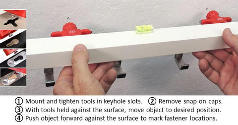 Accu Mount Tools self-inking marker cap used to transfer the location with precision.
