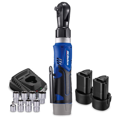 ACDelco ARW1209-P2 cordless ratchet wrench in action for tight spaces