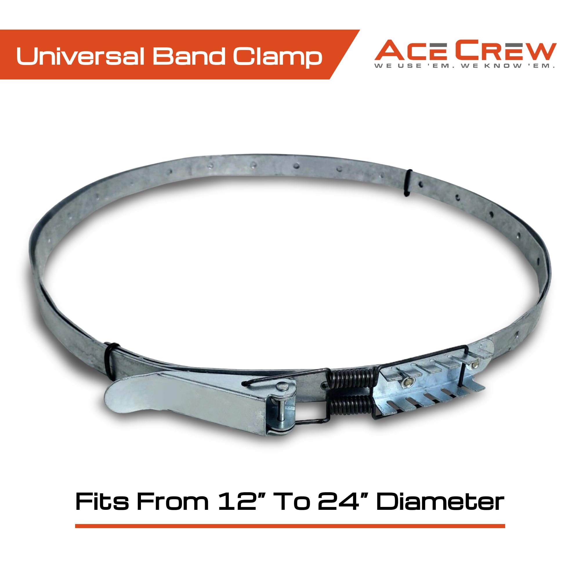 Ace Crew clamp with screw-mount clip for easy size adjustments