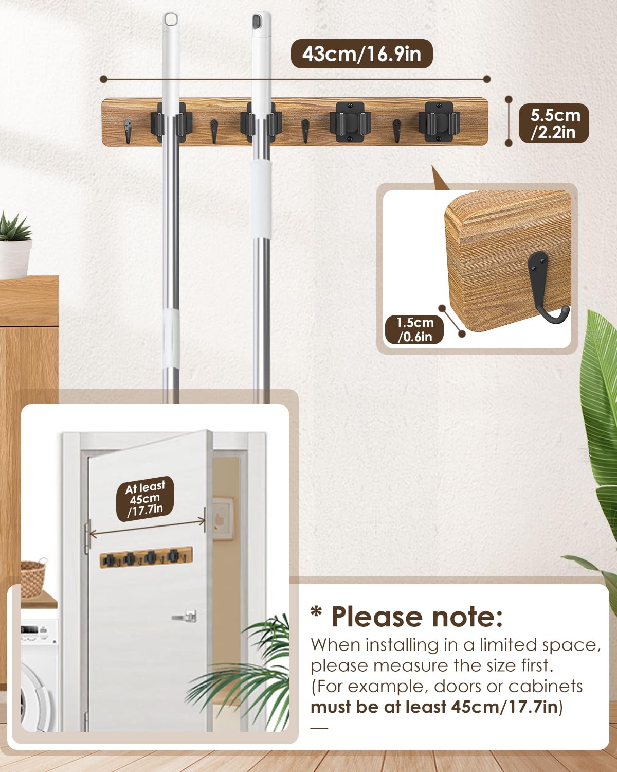 AceMining nails-included-quick-install shows easy wall mounting.