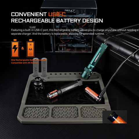 Acebeam K1 compact pocket-design fits in hand and pocket for easy carry