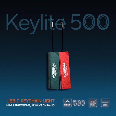 ACEBEAM Keylite 500 dual LED flashlight with bright output