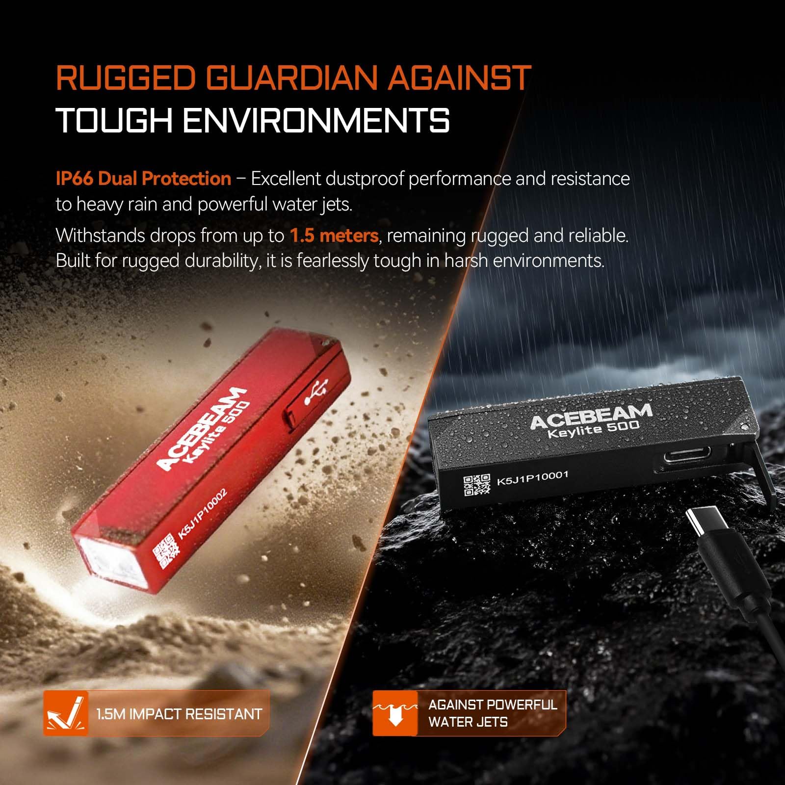ACEBEAM Keylite 500 ideal for emergencies and daily tasks