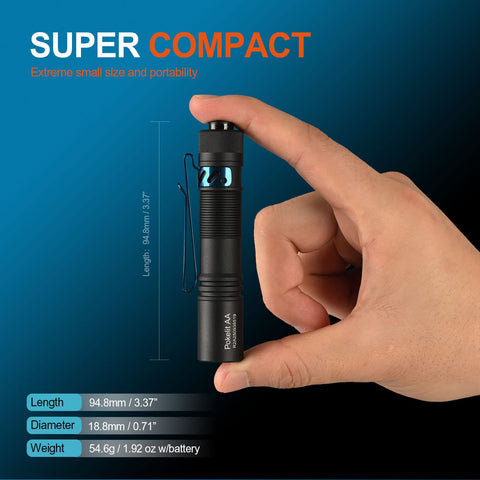 ACEBEAM Pokelit AA compact pocket light ready for everyday carry.