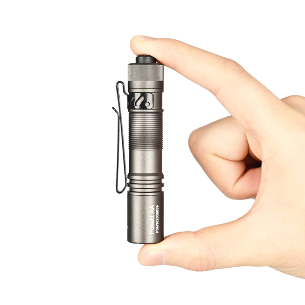 ACEBEAM Pokelit AA rechargeable mini flashlight with clip for easy everyday carry.