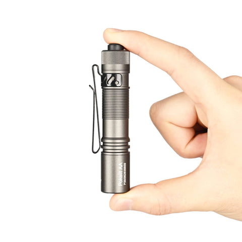 ACEBEAM Pokelit AA rechargeable mini flashlight with clip for easy everyday carry.