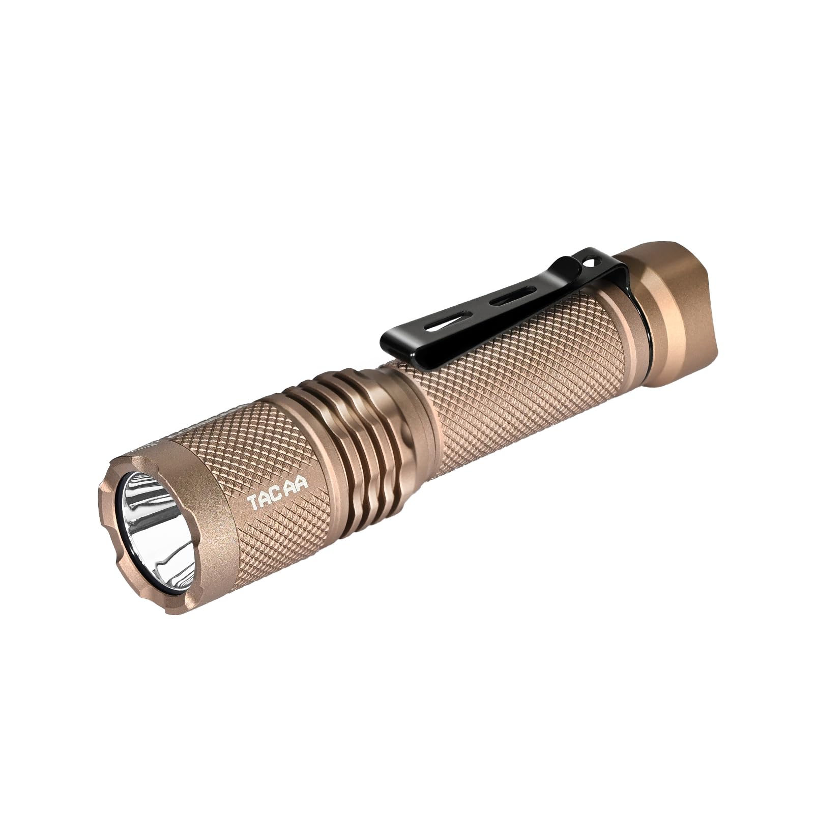 ACEBEAM TAC AA 2.0 front view shows compact daily carry flashlight