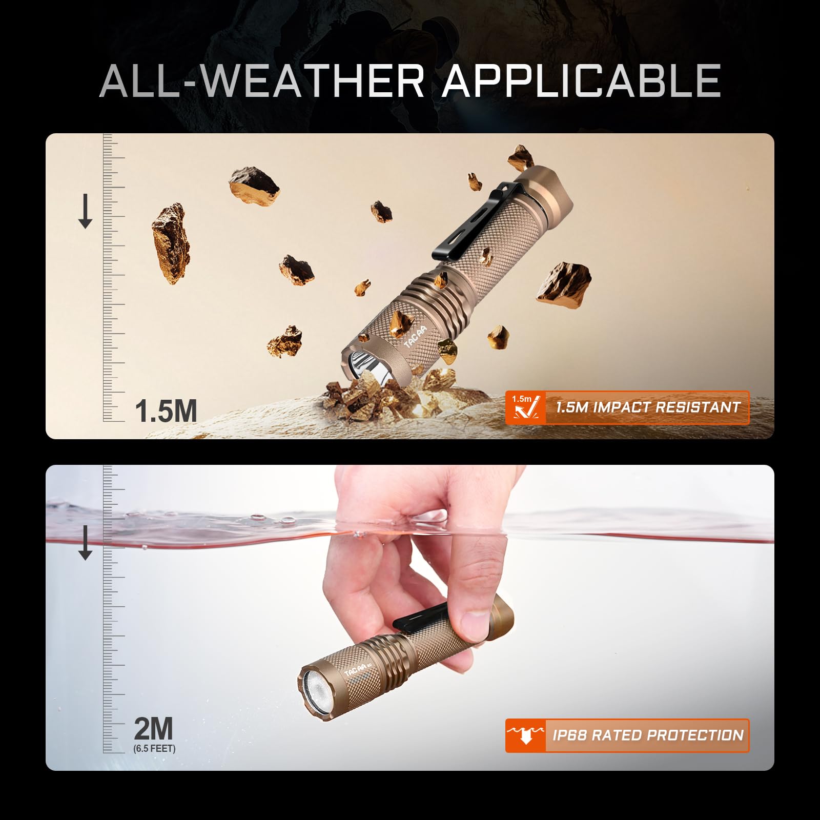 ACEBEAM TAC AA 2.0 pocket-size design for easy everyday carry