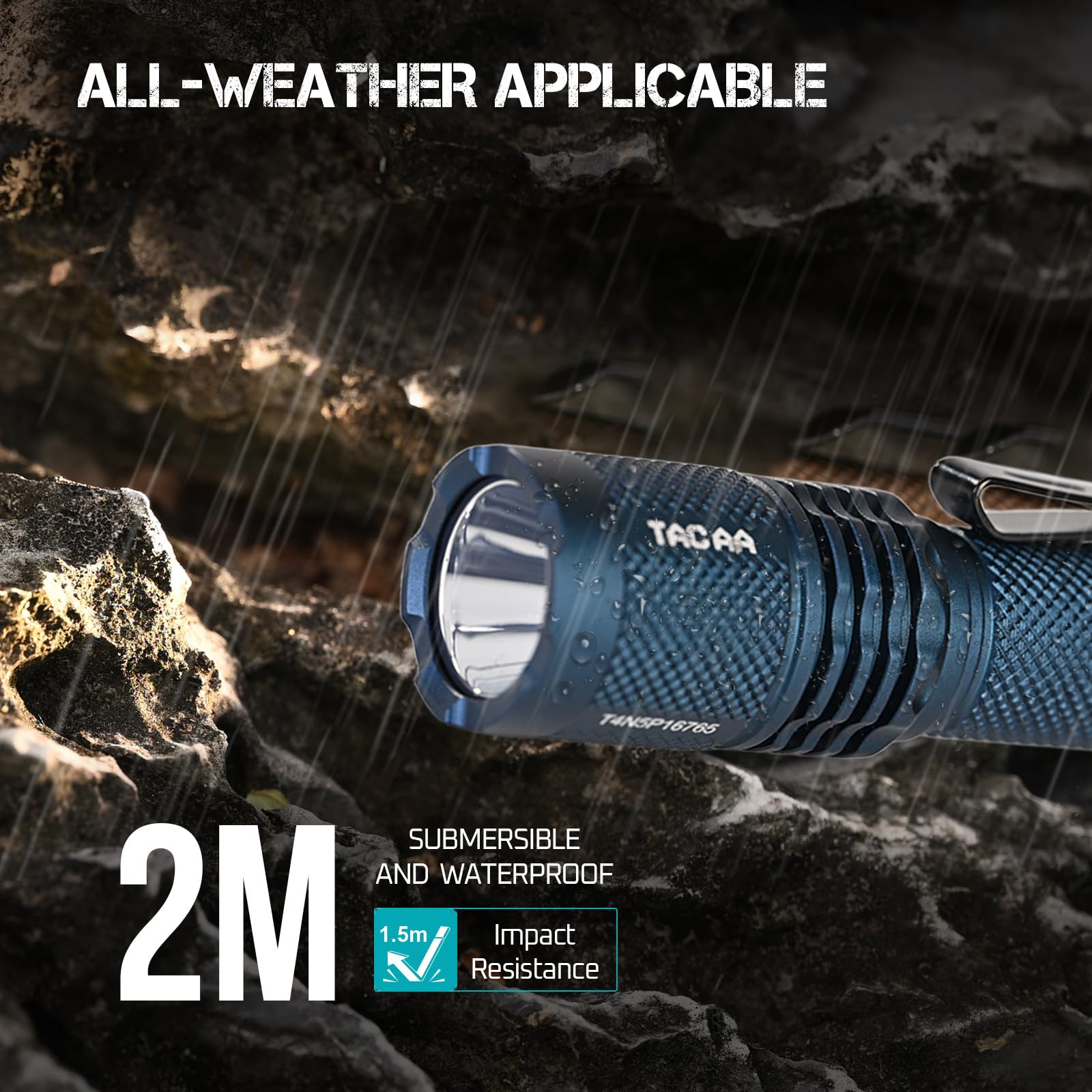 ACEBEAM TAC AA 2.0 rugged IP68 body withstands harsh weather