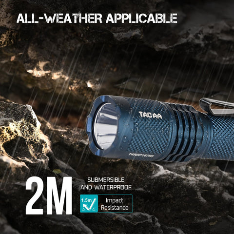 ACEBEAM TAC AA 2.0 rugged IP68 body withstands harsh weather