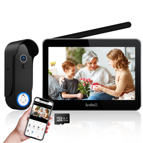 ACEBELL wireless video doorbell front view for quick home entry security
