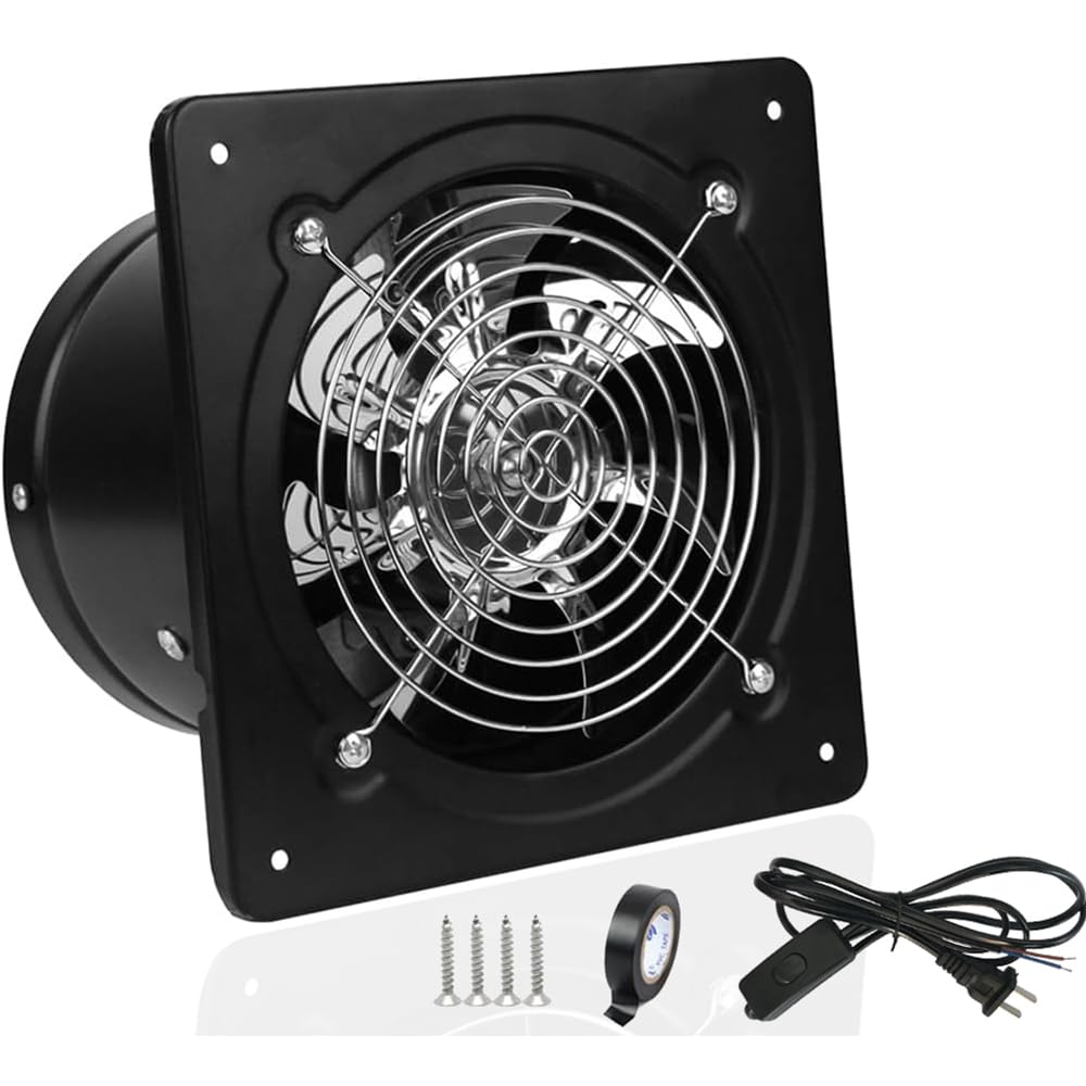 ACEDUROBLA 4-inch exhaust fan metal cover shows heavy-duty build for attic ventilation.