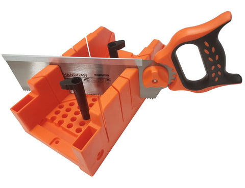 ACEgoes 12-inch miter box with saw included for clean, accurate cuts