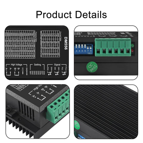 ACEIRMC DM556 power rails showing 20-50V compatibility.