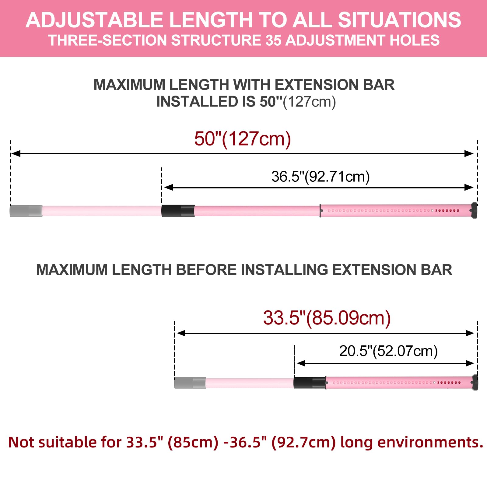 AceMining 1-inch pink bar offers strong hold and reliable security.