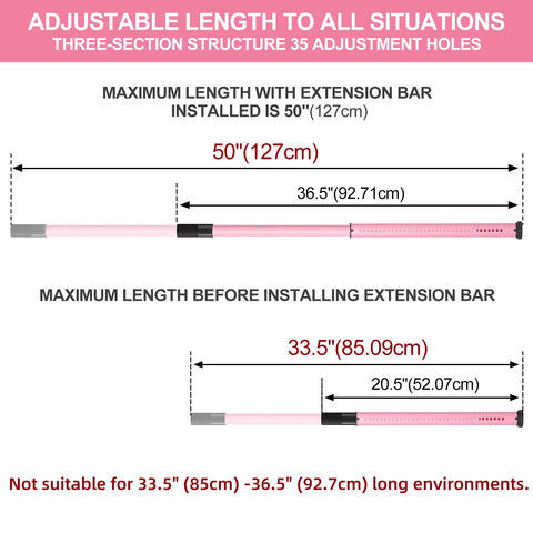 AceMining 1-inch pink bar offers strong hold and reliable security.