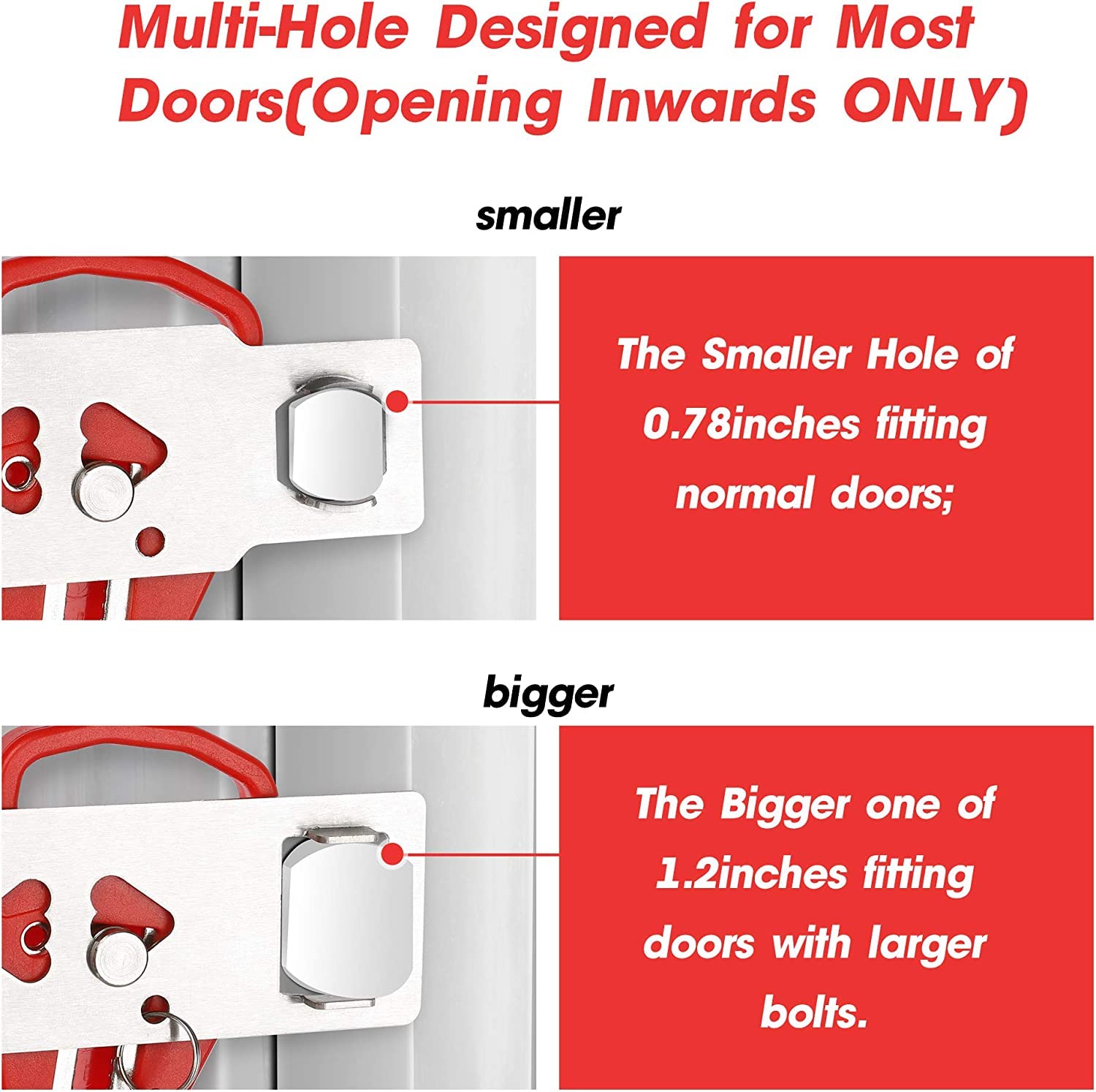 AceMining 2-pack in use securing a hotel room door for privacy