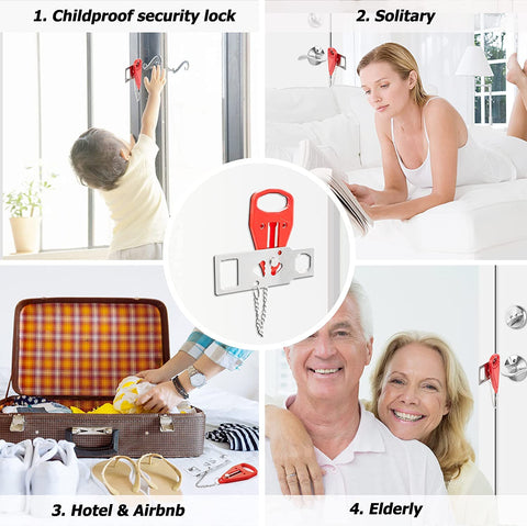 AceMining portable door lock providing extra privacy in private rooms