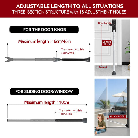 AceMining door brace lever, easy deployment for fast room protection.