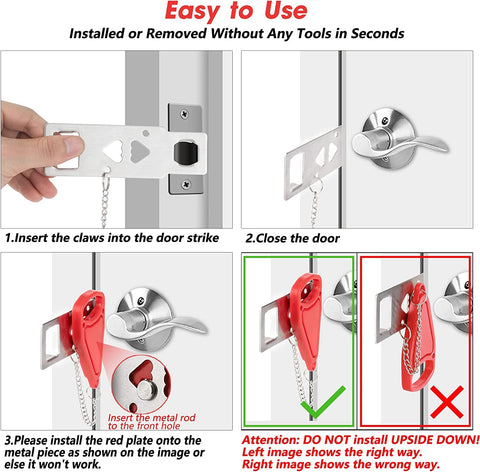 AceMining door lock attached to a door handle demonstration