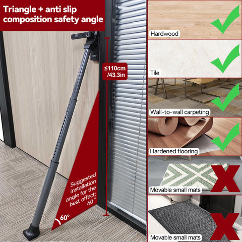 AceMining door security bar fiberglass-components ensure stability with lightweight design.