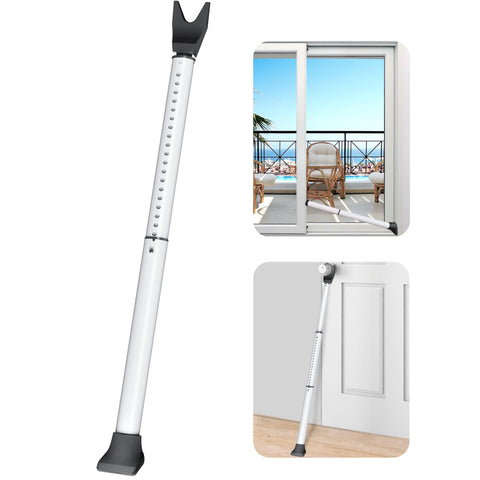 AceMining upgraded door security bar on a door, quick security boost for home safety.