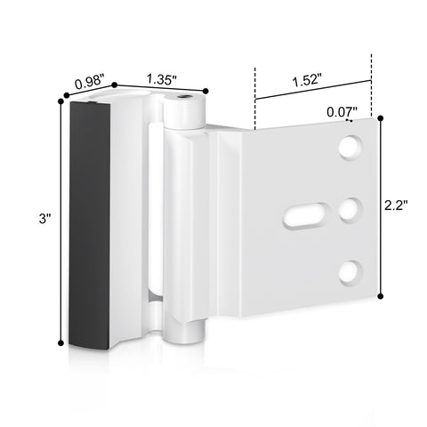 AceMining white finish door lock blends with interior doors while adding security.