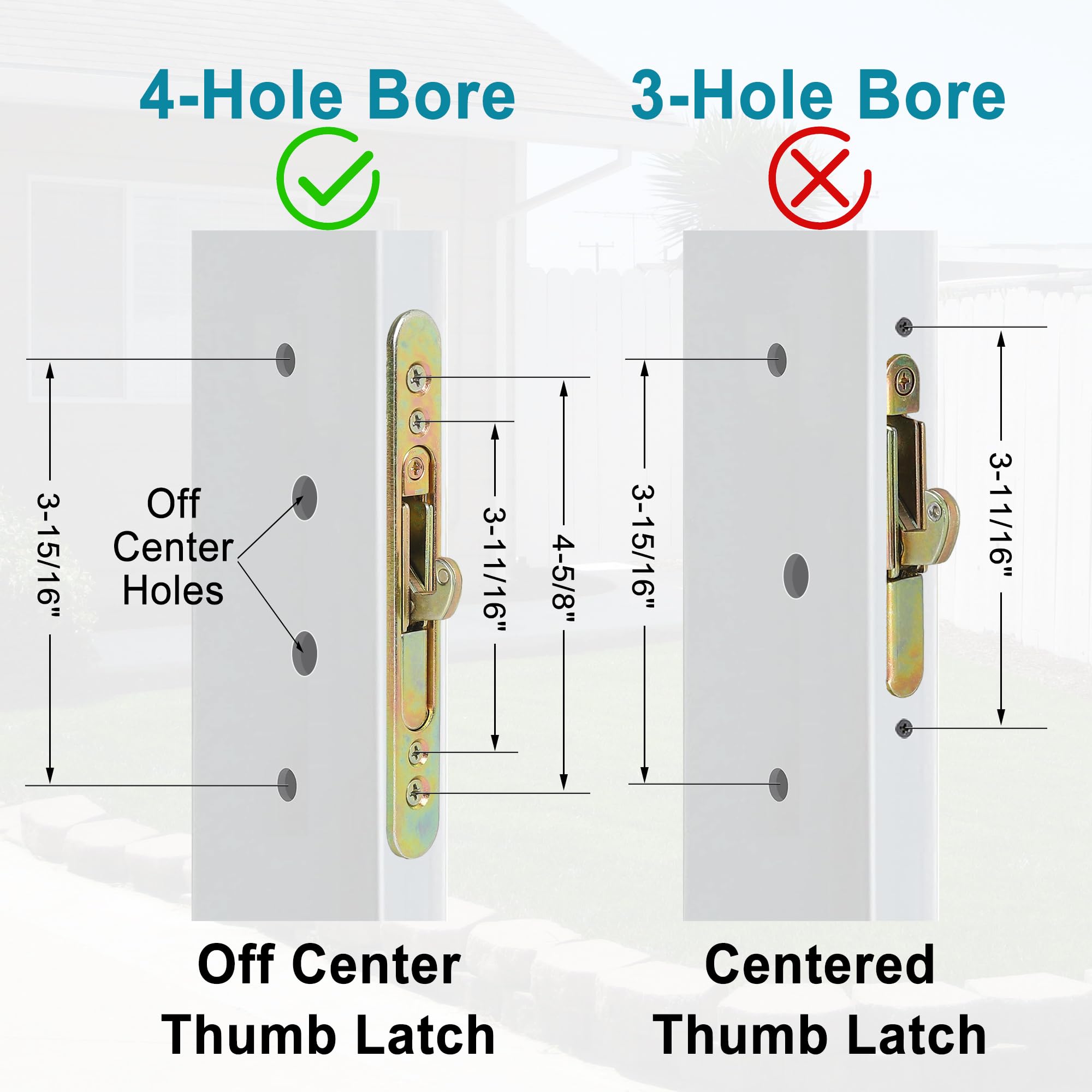 ACEPLANET pairs with 3-15-16-inch hole spacing for common sliding door configurations.