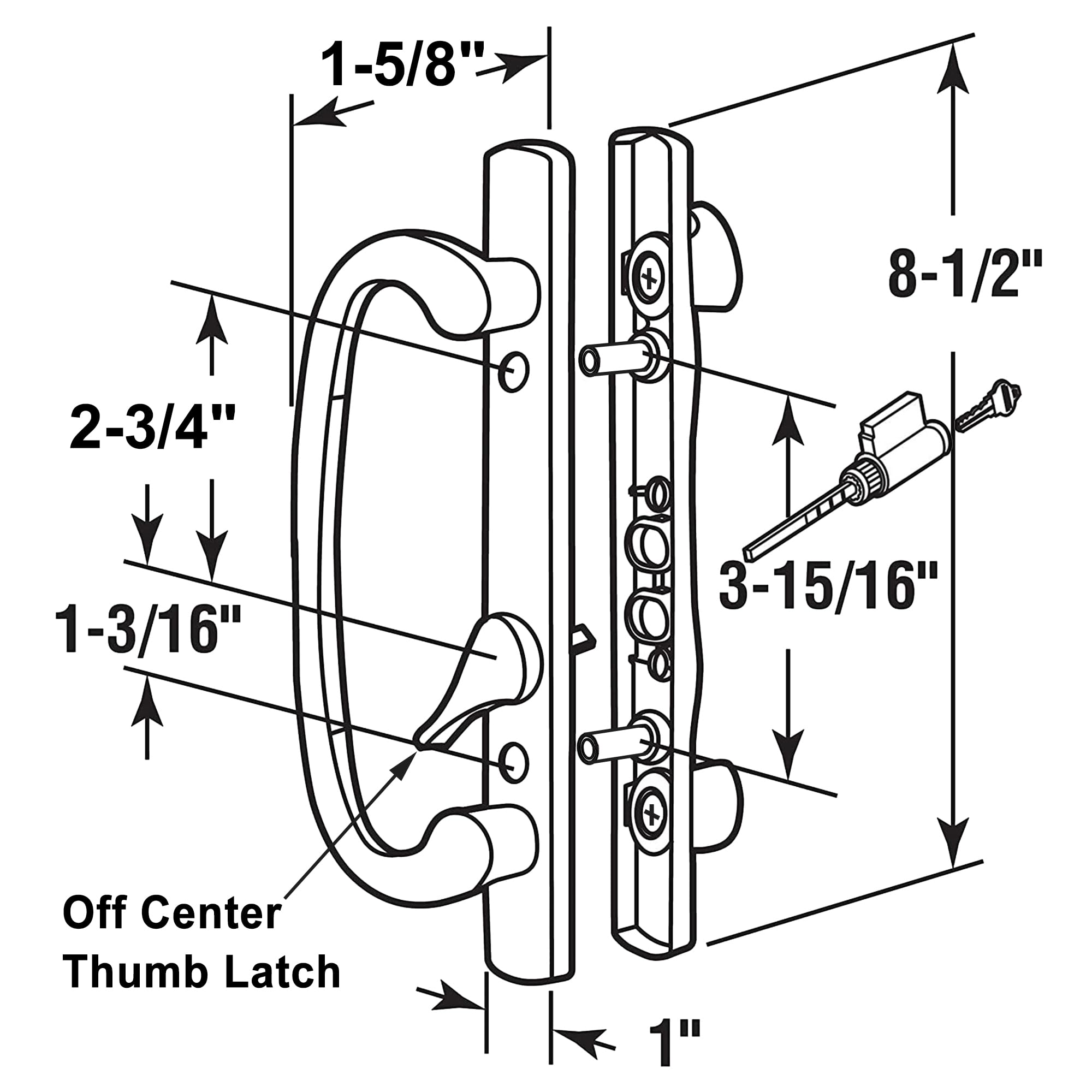 ACEPLANET mortise lock and key cylinder included for a complete replacement kit.