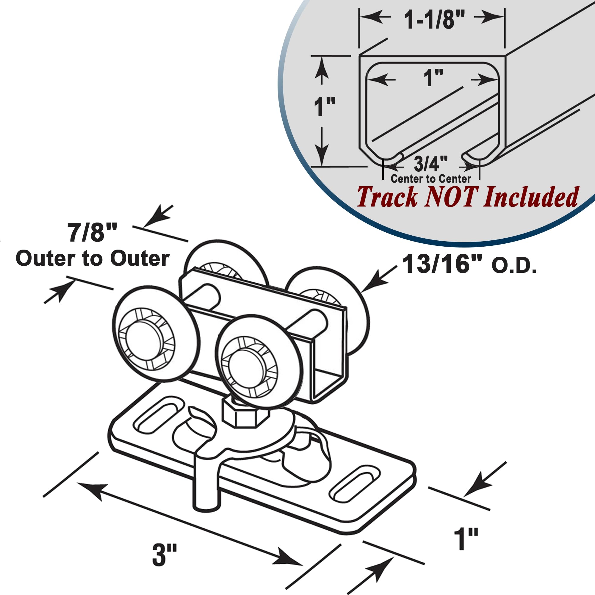 ACEPLANET pocket-door assembly with quad wheels for smooth operation.