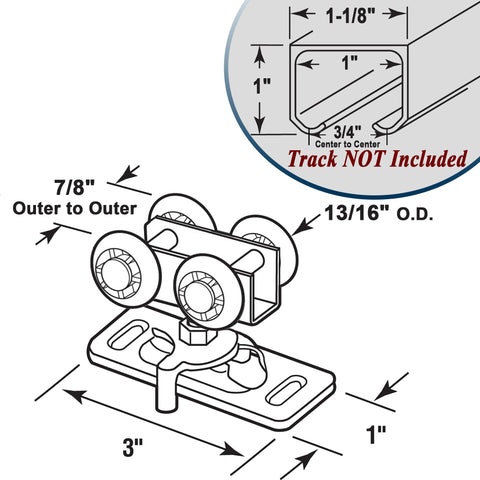 ACEPLANET pocket-door assembly with quad wheels for smooth operation.