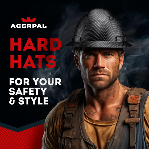 AcerPal hard hat with OSHA certification and ANSI Z89.1 Type 1 compliance for safe worksite use.