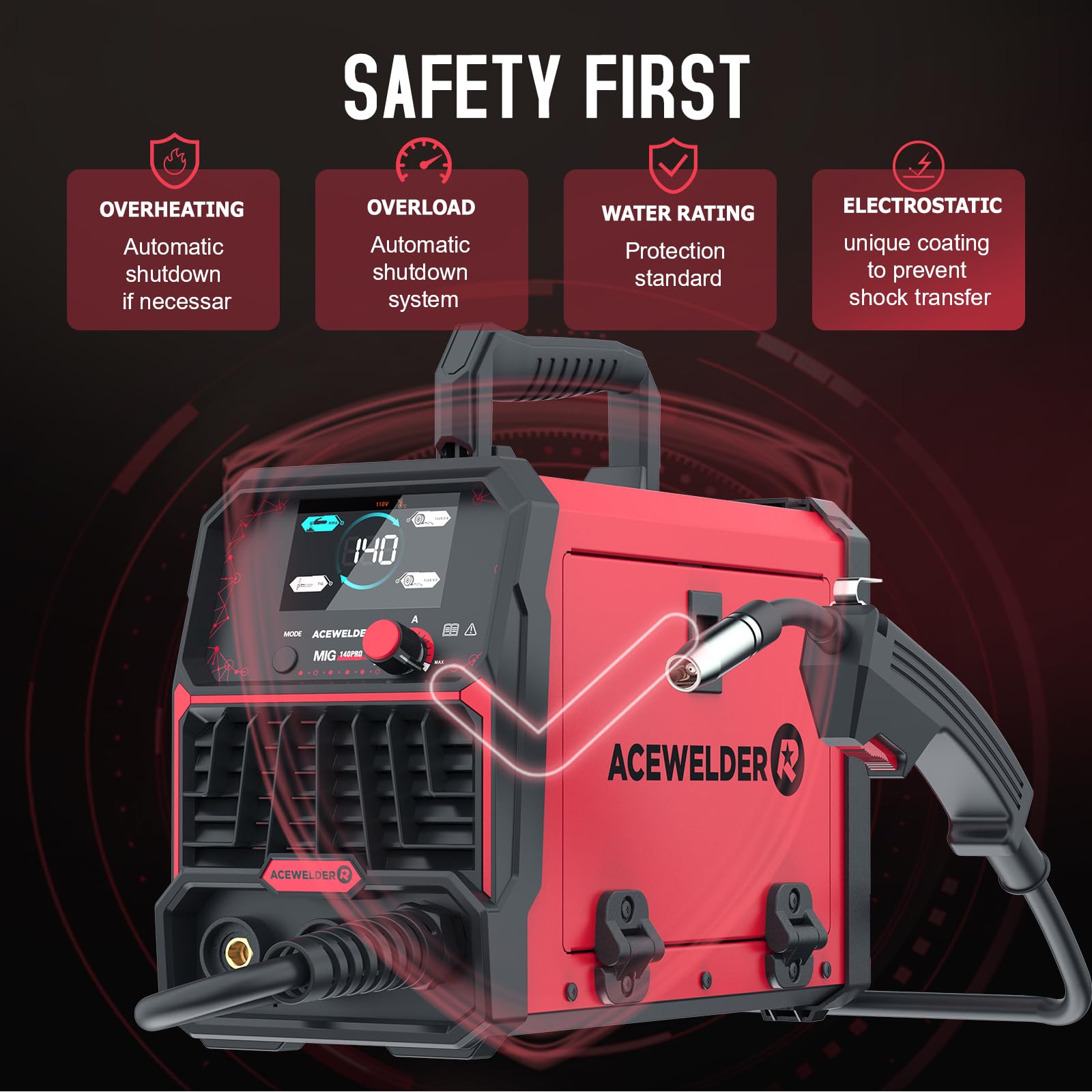 Overload protection for safer operation during use.