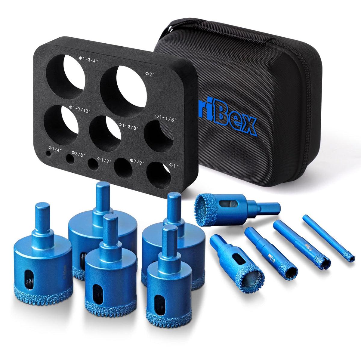 Achribex diamond hole saw kit 6mm for precise ceramic tile drilling.