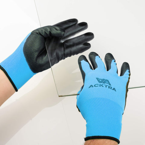 ACKTRA safety gloves in use during routine handwork