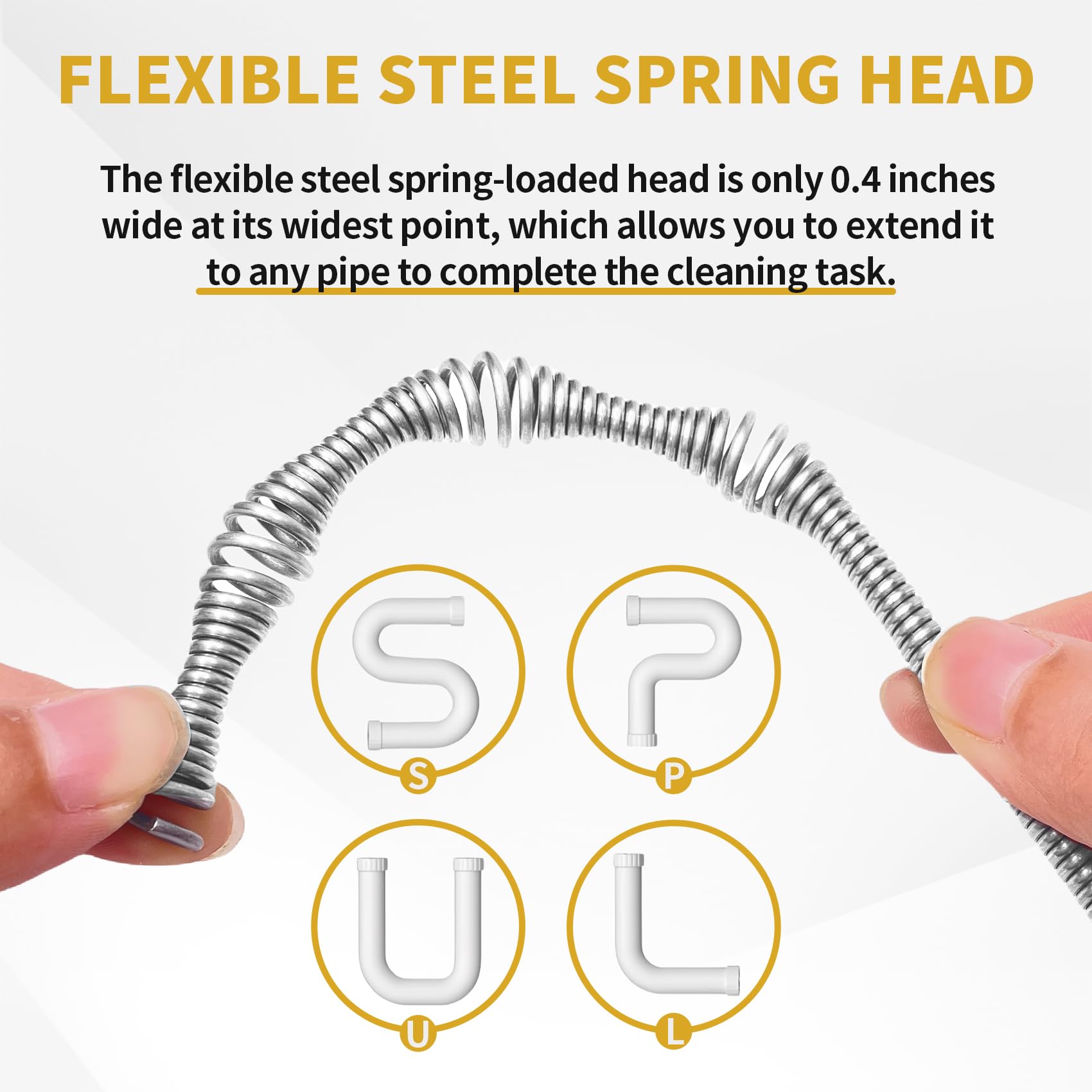 Ackweng Drain Snake ergonomic handle supports comfortable operation
