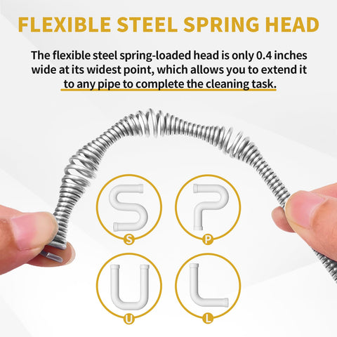 Ackweng Drain Snake ergonomic handle supports comfortable operation