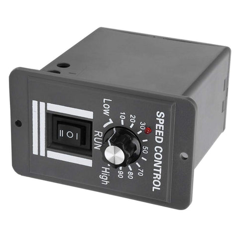 Acogedor DC speed controller knob control for easy rotation adjustments.