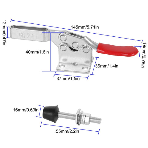 AConnet 360Lbf hold-down clamp demonstrates strong clamping power.