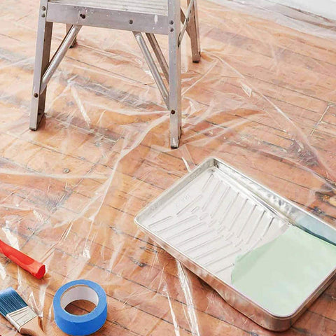 AConnet masking film protects furniture and appliances from dust and paint.