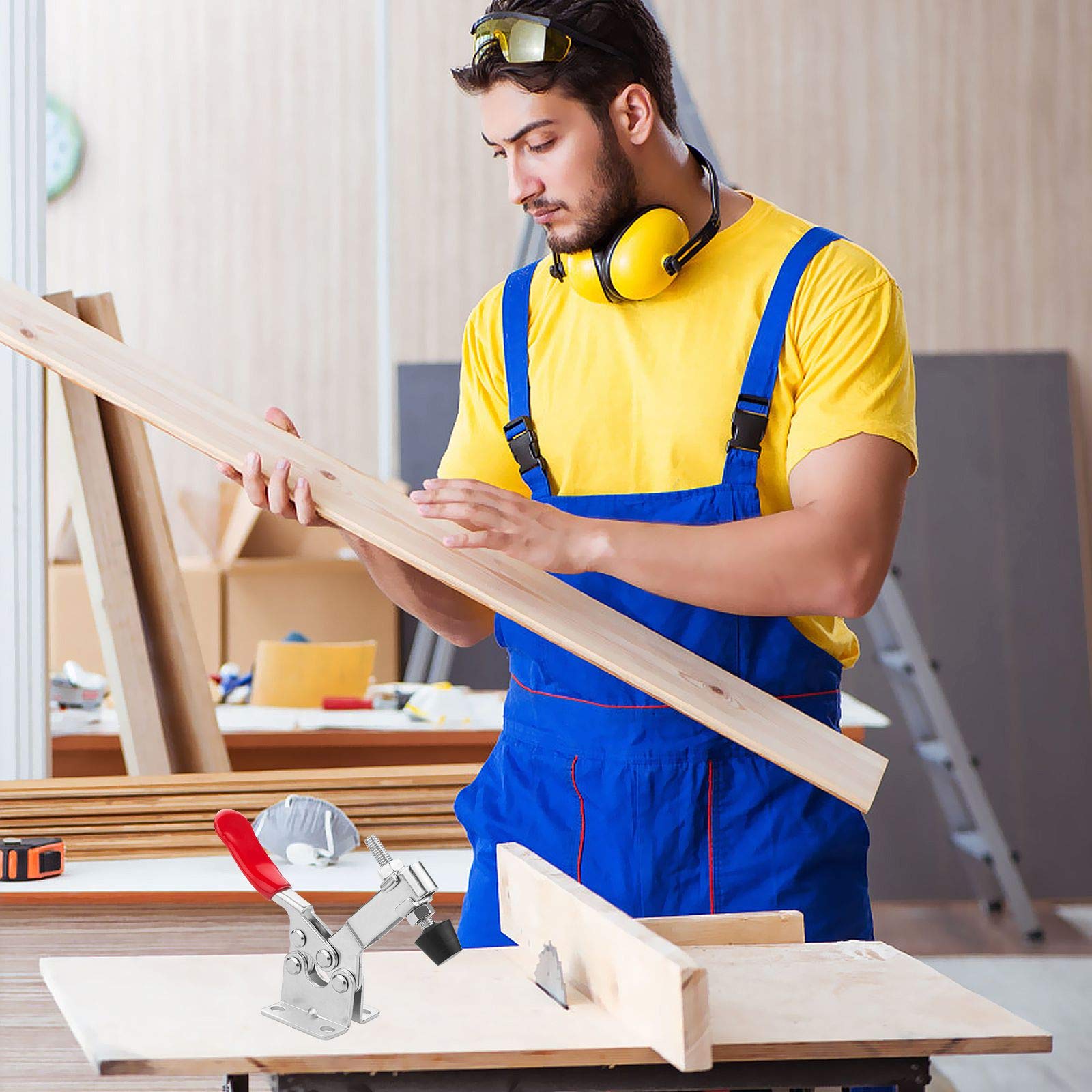 AConnet lever-controlled clamp delivering precise control during sanding.