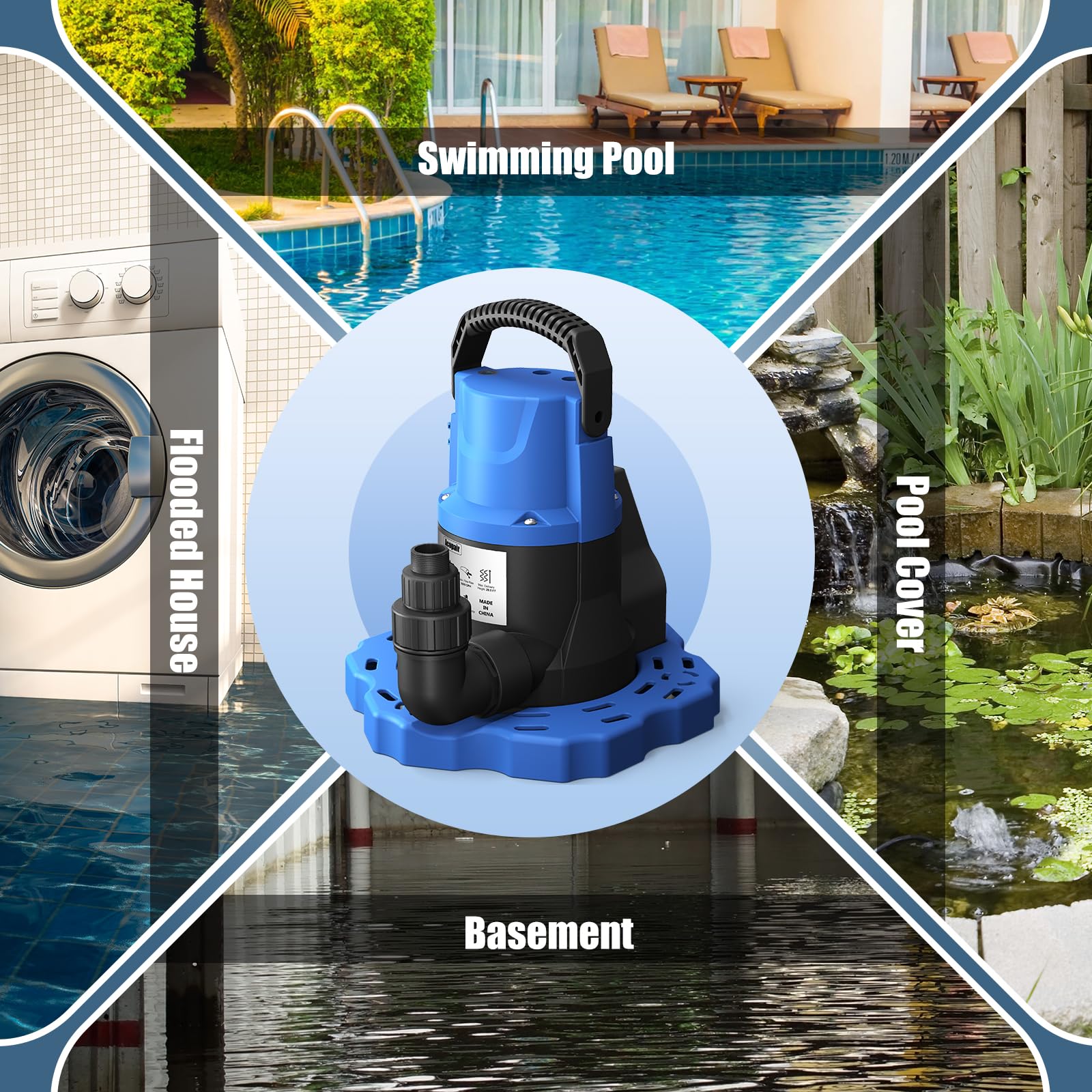 Acopair backflow‑valve prevents water backflow to protect the system.