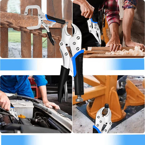 ACOSEA 6-piece vice grips set covers woodworking, welding, and metalworking.